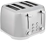 Amazon Basics 4-Slot Toaster, Brushed Silver