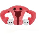 GIANTmicrobes Uterus Plush -Stuffed Uterus with Magnetic Detachable Ovaries | 8" Uterus Model with Educational Card for Hysterectomy Recovery, Funny OBGYN Gifts, Doula Gifts, and Anatomy Education