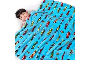 Lukeight Race Cars Toddler Blanket Gifts for Boys and Girls, Plush Cars Throw Blanket for Kids, Thick and Warm Boys Blanket for Teens Birthday Christmas Gifts (Race Cars, 50x60 Inches)