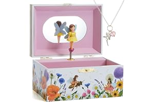 ABI + OLIE Kids Musical Fairy Jewelry Box for Girls - Fairy Toys - A Music Box for Girls