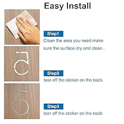 nanlyiau 5in 3D Adhesive door number house numbers