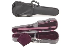 Bobelock Student 1007SV 4/4 Violin Case: Black Exterior & Wine Velvet Interior with Suspension