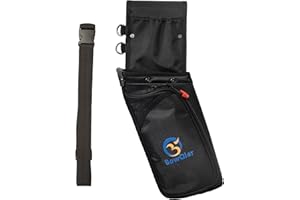 BowQier Archery Back Arrow Quiver Holder, Tube Hip Quiver Waist Hanged Carry Bag - Adjustable Nylon Belt for Bow Hunting and Target Practicing for Youth and Adults
