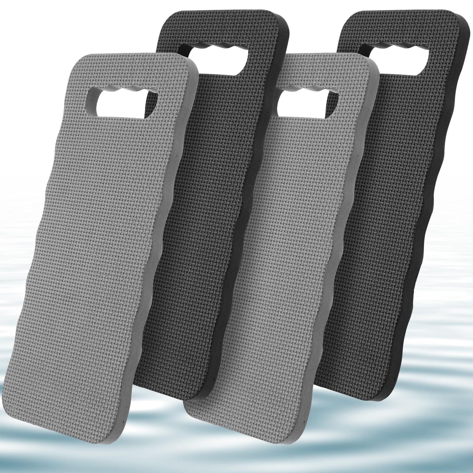 Meng Jiaran 4 PCS Kneeling Pad, Garden Kneeling Pad, Multi-Functional Kneeler Pad for Gardening, Yoga, House Clean, Repair Work (Grey-2 Pack,Black-2 Pack)