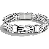 STARCHENIE Infinity Knot Bracelet 316L Stainless Steel Double Layer Braided Franco Chain for Men