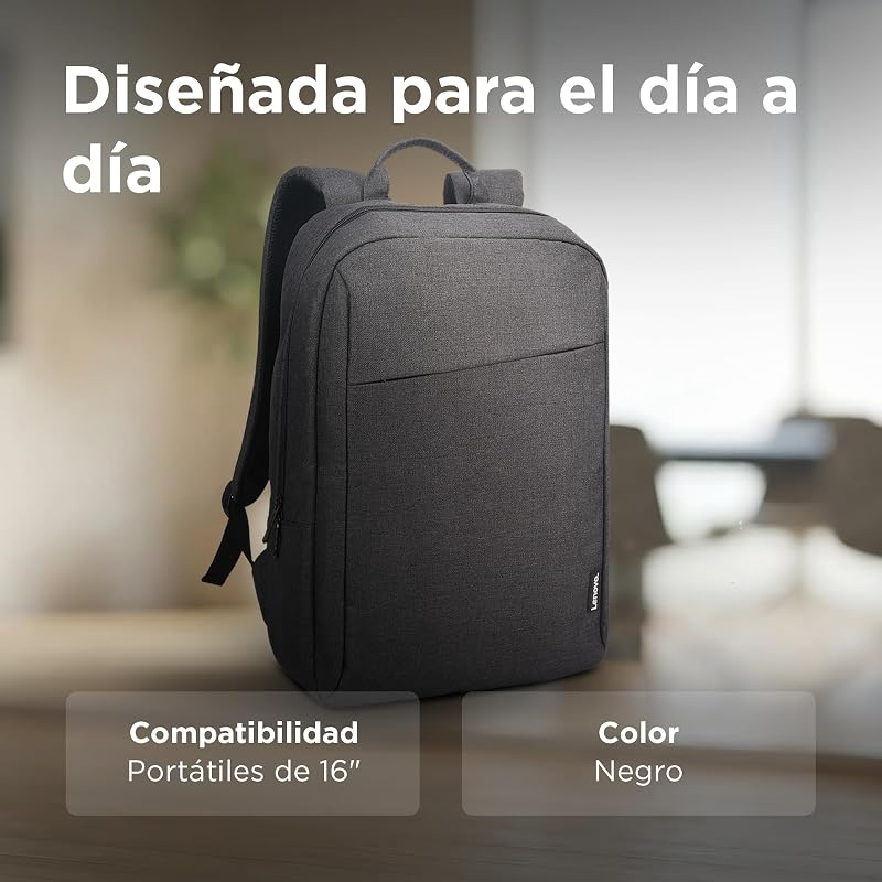 Mochila B210 para ordenadores portátiles de 15.6 pulgadas, mochila ligera y repelente al agua, color negro