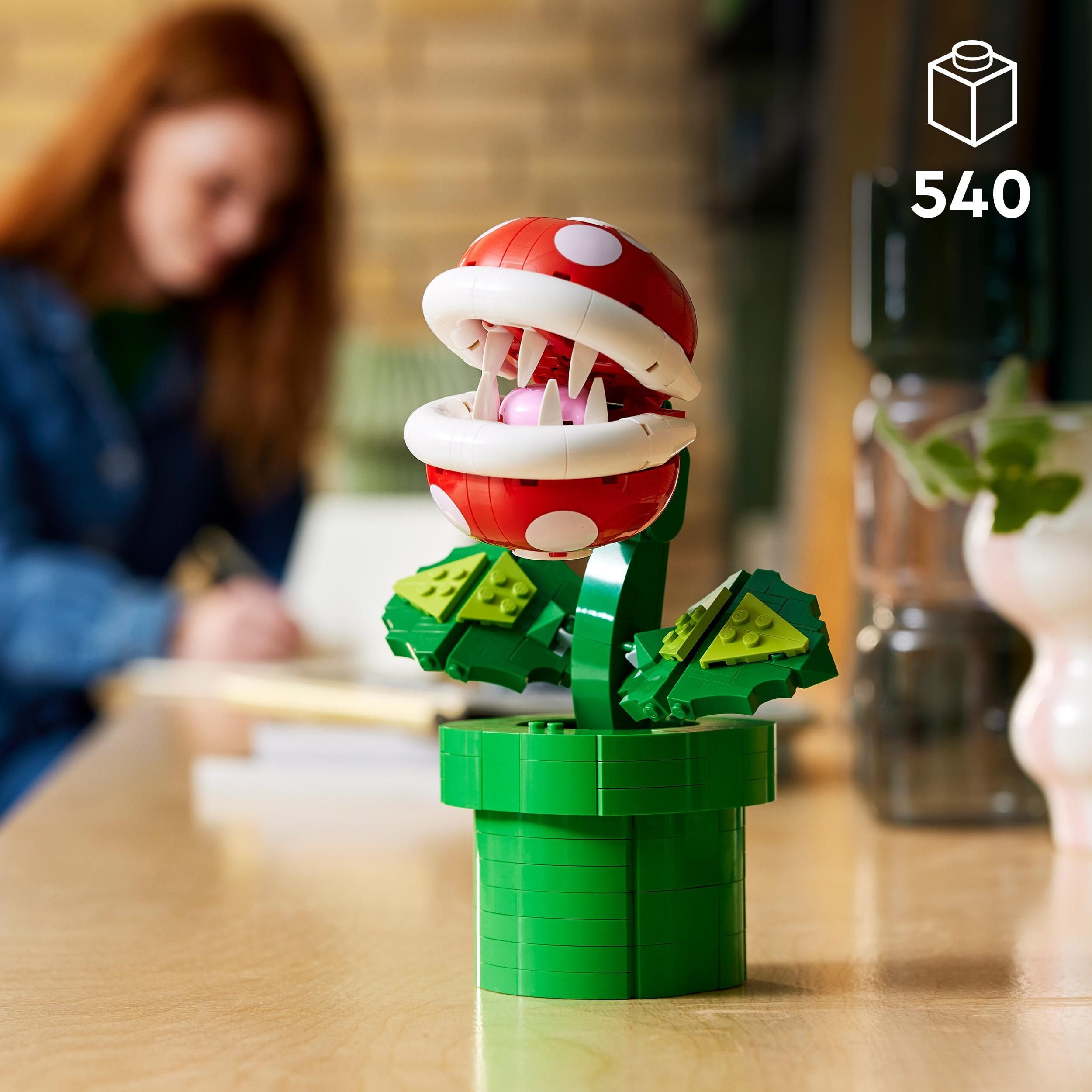 Lego 71426 Super Mario Piranha-Pflanze Set, bewegliche Figur mit Pfeife und 2 Münzelementen, Modellbausatz für Erwachsene zum Bauen, Schlafzimmer-Deko, Geschenk für Männer, Frauen und Jugendliche 2