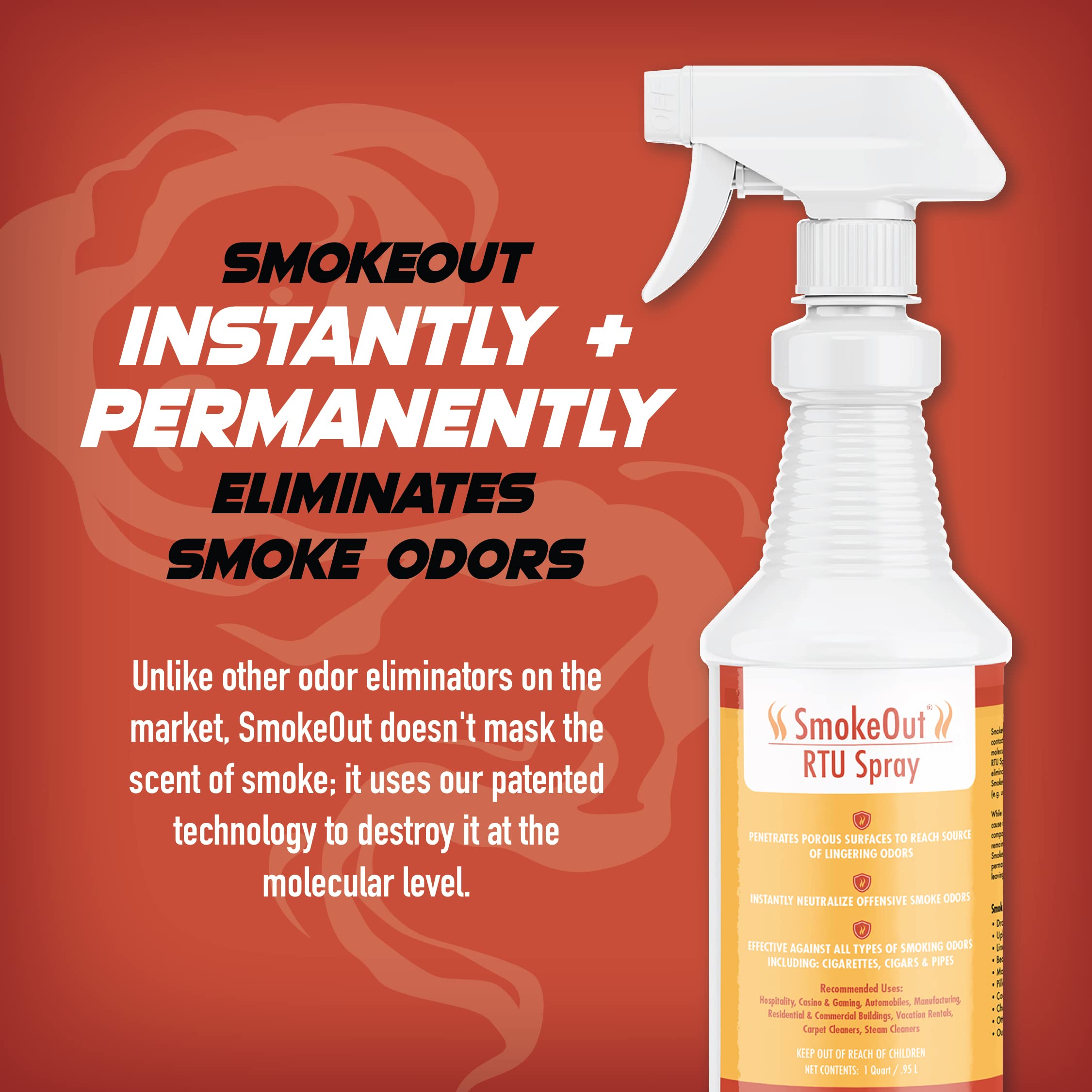 SmokeOut - Commercial Strength Odor Eliminator - Neutralizer, Deodorizer, Odor Remover (32 ounce)