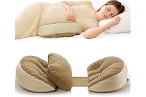 MERITLIFE Pregnancy Pillow: Small Maternity/Pregnancy Body Pillow Support for Back, Legs, Belly, HIPS of Pregnant Women- Super Supportive Filling- Portable Pillow Pregnancy for Travel- Maternity Gift, Khaki