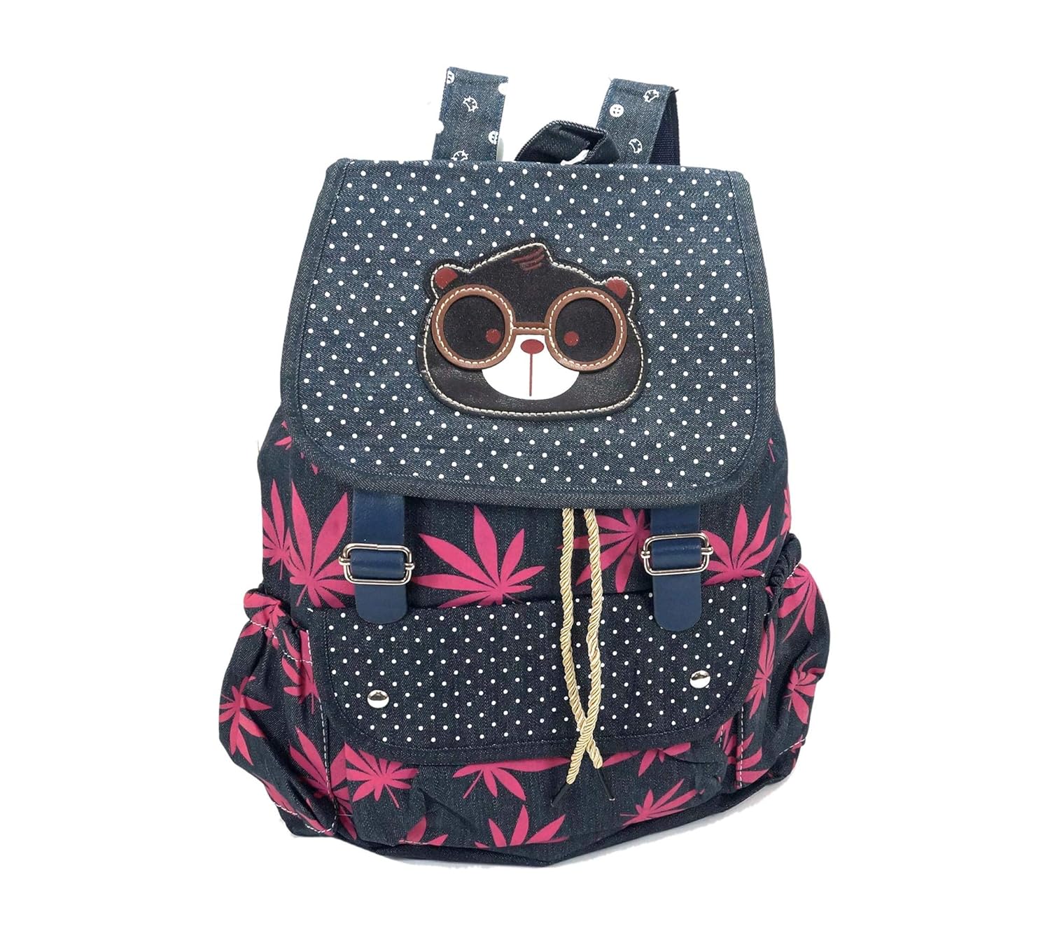 nisun multipocket canvas casual backpacks shoulder bag for girls & women