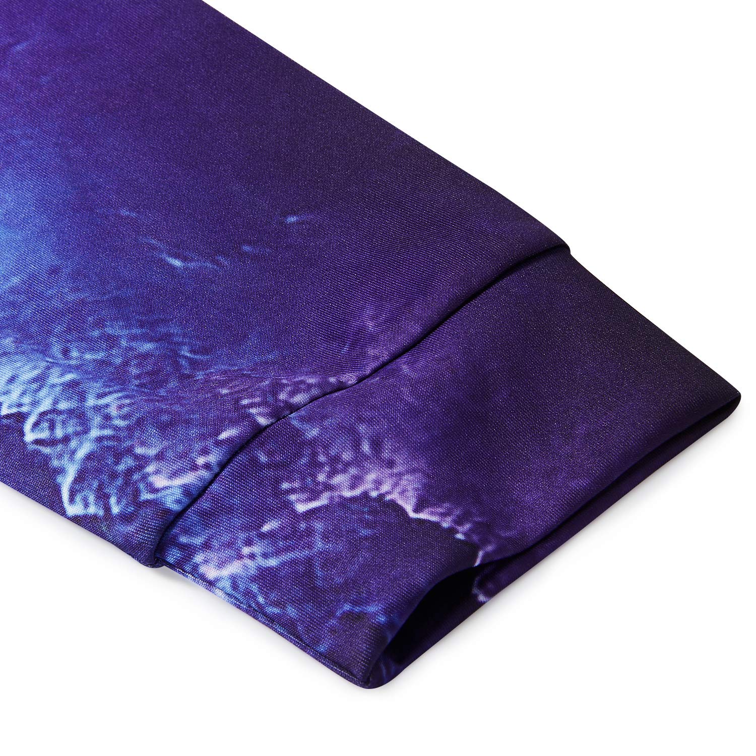 ALOOCA Women\'s Galaxy Nebula Sweatshirts Dress Casual Hoodie Dress with Kangaroo Pocket