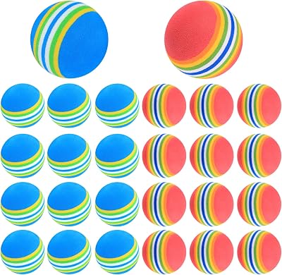 Xiaomoyu 26 Pcs Rainbow Foam Golf Balls Training Balls Indoor Outdoor Practice