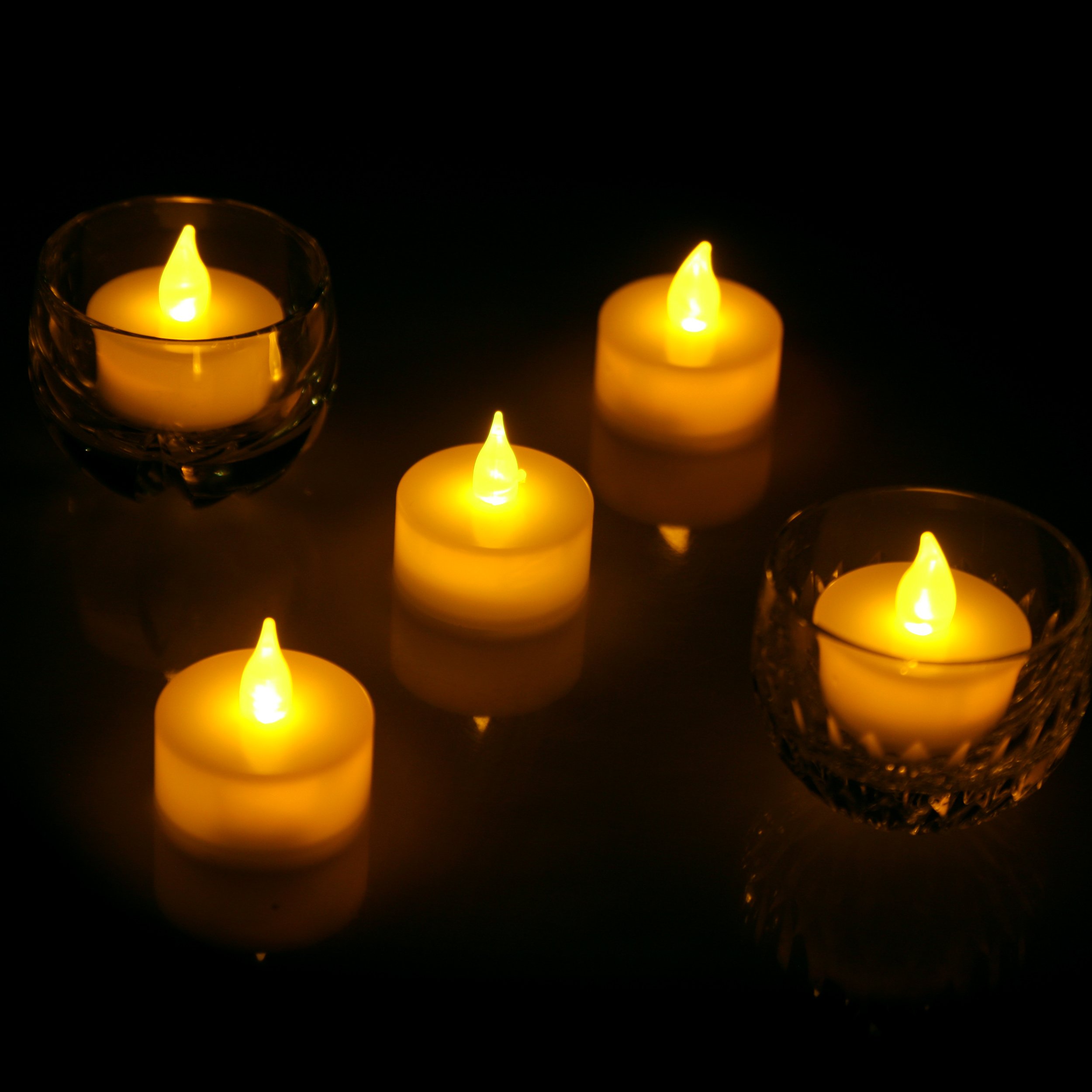 Galleon Instapark Pack Of 24 Flameless LED Tea Light Candles Battery