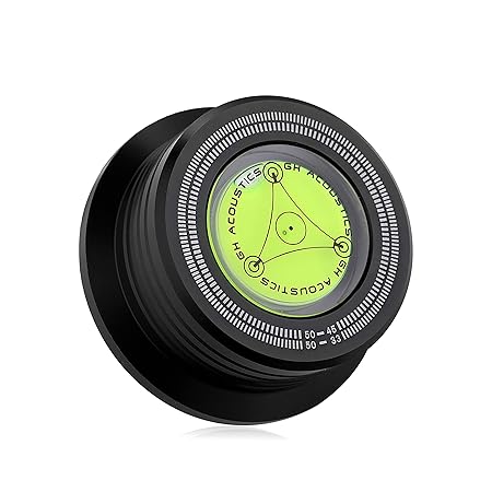 Nobsound 3-IN-1 50Hz Record Weight Turntable Vinyl LP Disc STABILIZER Stroboscope GRADIENTER Plattengewicht (Schwarz)