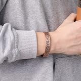Jeracol Copper Magnetic Bracelet for Men Women 6 Magnets Adjustable Cuff Box view 9