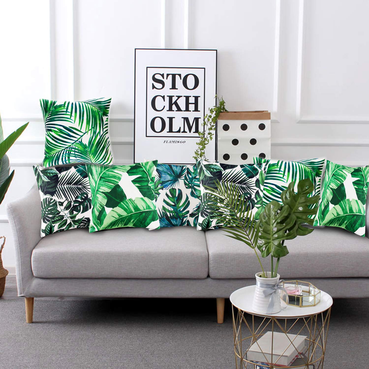 Juego de 4 Fundas de Almohada cuadradas Coche sofá para sofá 18 x 18