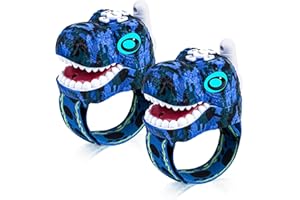 AZYFEI Dinosaur Walkie Talkies for Kids - 2 Way Radios Toys for Boys & Girls Ages 3-12 - Long Range, 3 Channels - Outdoor Adventure, Camping, Hiking Gifts Birthday Gifts (Blue)