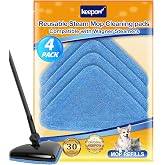 KEEPOW Reusable Steamer Mop Pads Fit for Wagner 905e, 915e and 925e Steamer | Reusable Cleaning Replacement Pads, for Multi-Surface Floor Cleaning for Powerful, 4 Pack (Mop is Not Included)