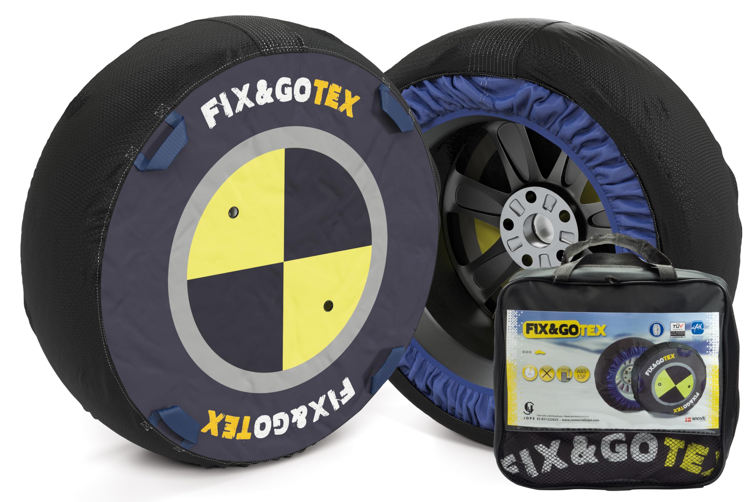 FIX&GOTEX – 8ZFE - Snow Chains, Textile car snow chains for Car size: E.