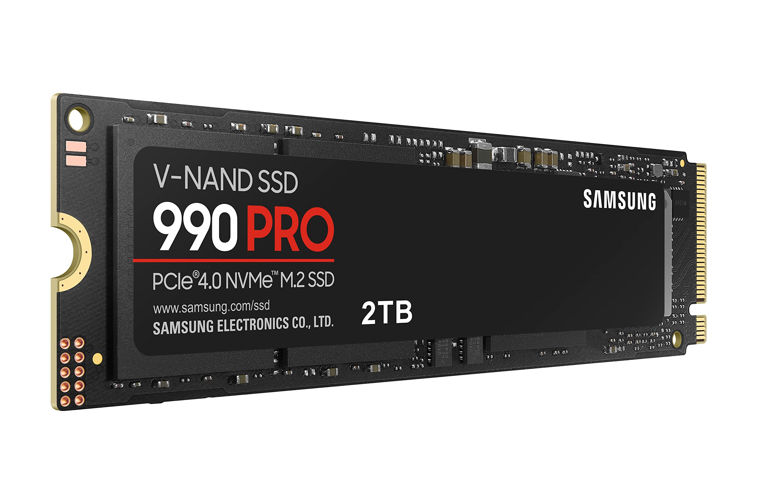 Samsung 990 PRO NVMe M.2 SSD, 2 TB, PCIe 4.0, 7,450 MB/s Read, 6,900 MB/s Write, Internal SSD, for Gaming and Video Editing, MZ-V9P2T0BW