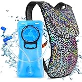 Rave Hydration Pack, Hydration Backpack with 2L Hydration Bladder, Festival Essential Water Backpack for Hiking, Running, Cycling, and Music Festivals