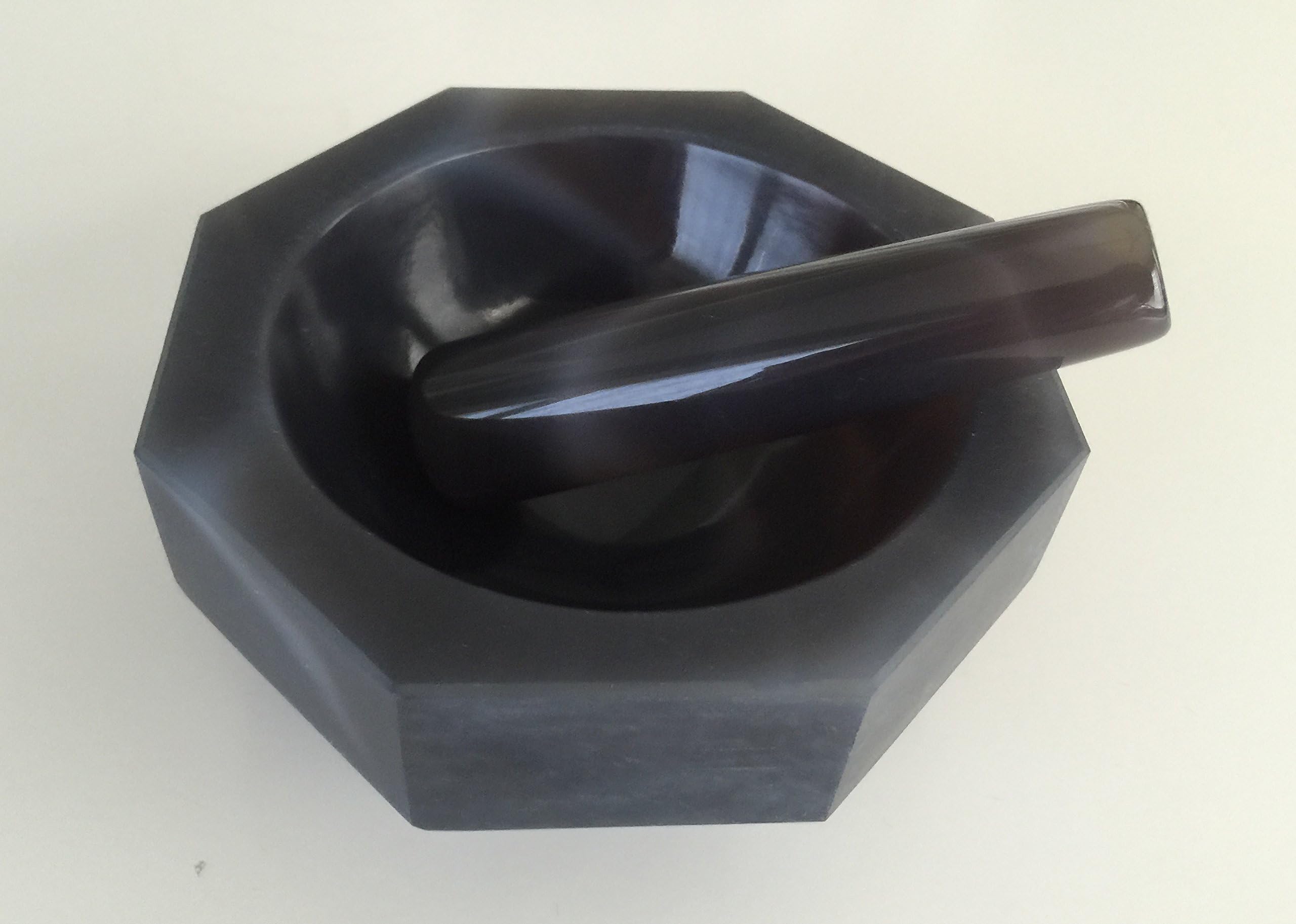 Agate Mortar and Pestle Deep Form Set 125x102x42mm