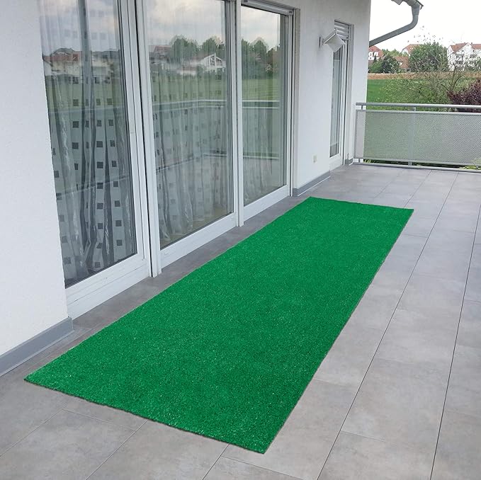 Ottomanson Evergreen Collection Indoor/Outdoor Green Artificial Grass