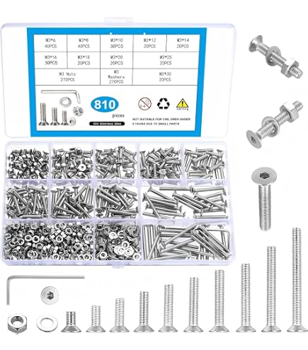 Amazon.com: uxcell M2.5x4mm Grade 10.9 Countersunk Flat Head Hex