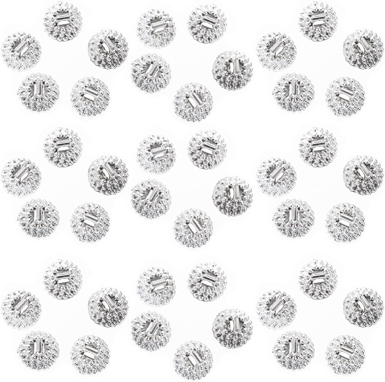 Ornament Hooks - ibasenice Christmas Decor 1 Set Christmas Ornament Caps Replacement Plastic Ornament Hangers Caps for Christmas Tree Porcelain Ceramic or Glass Decoration Silver Sphere Holder