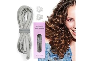 BLINKEEN Overnight Curling Headband for Heatless Small Curls, Heatless Curling Rod for Sleep (Grey)