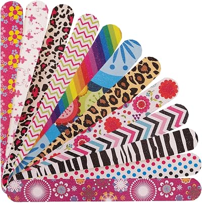 Wendergo 12x Nail File 100/180 Grit Emery Board Double Sided Colorful Manicure