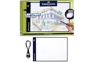 Faber-Castell LED Light Tracing Board: Adjustable Light Up Drawing Board, LED Drawing Pad, Tracing Light Box, Light Pad & Board for Artists, Hobbyists & Adults