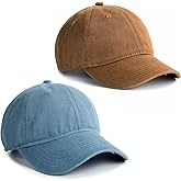 FURTALK Toddler Baseball Hat Kids Boys Girls Adjustable Washed Cotton Baseball Cap with Ponytail