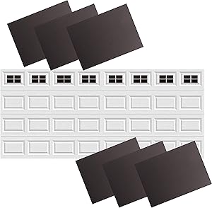 32Pack 2 Car Garage Kits Magnetic Panels Sheets Fake Faux Magnetic Windows Hardware Decorative Decor for Metal Door(Size 6