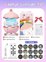 One Fire Star Projector Night Light Unicorn Baby Sensory Gift 15 Films 10 White view 9