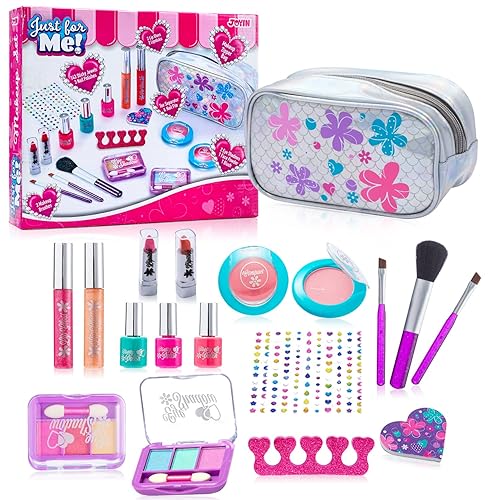 JOYIN 18 Pcs Play Makeup for Little Girls, Kids Make Up Play, Safe