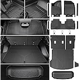 JOULARISE Floor Mats & Cargo Mat with Backrest Mat for 2024-2026 Chevy Equinox EV, Door Sill Guards, Trunk Lower Mat, All Weather TPE Trunk Cargo Liner Car Mat Accessories for Chevrolet Equinox EV