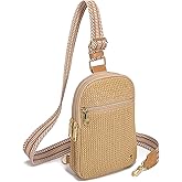 Haytijoe Faux Straw Crossbody Bags for Women RFID Summer Raffia Sling Bag Beach Vacation Travel Purse
