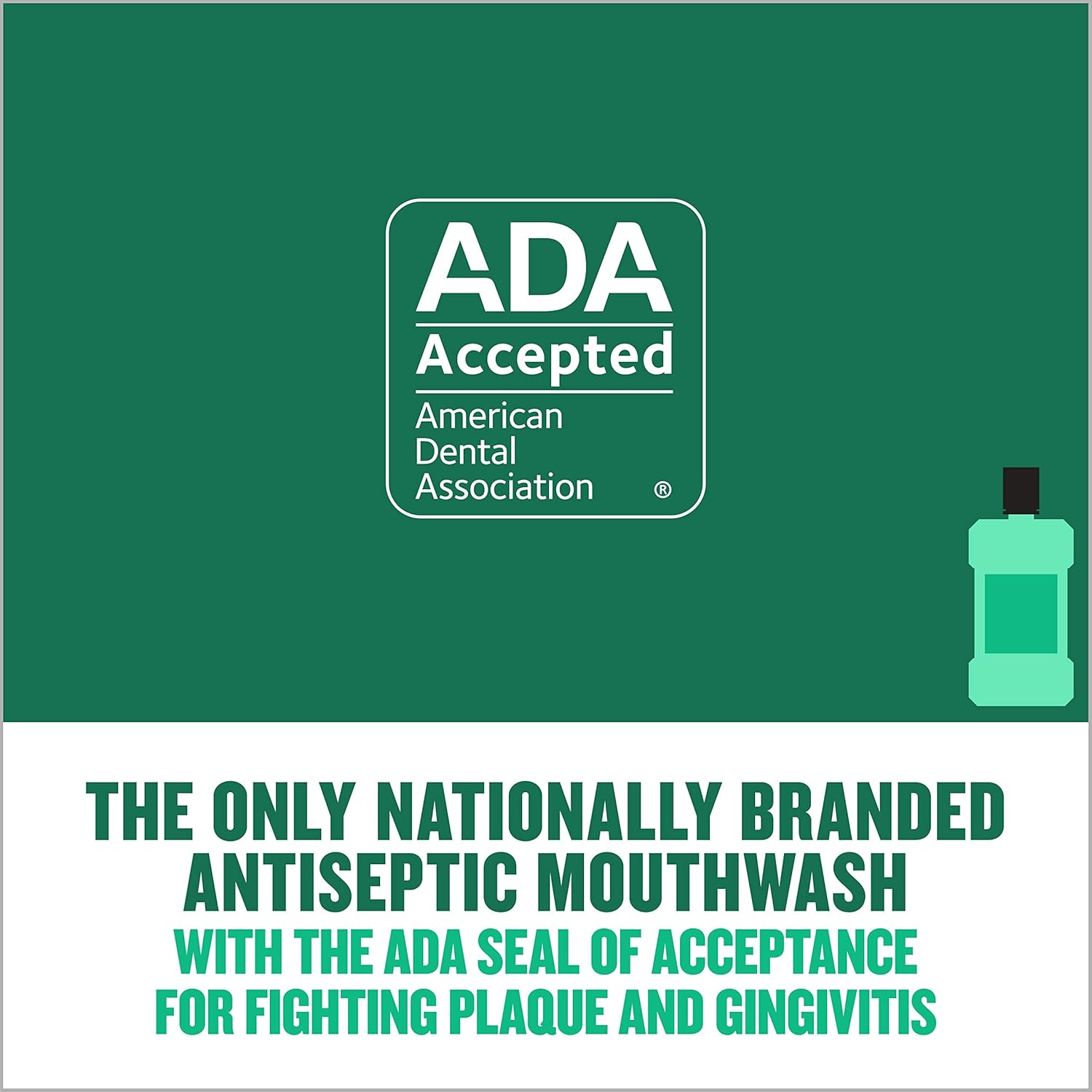 Listerine Freshburst Antiseptic Mouthwash with Oral Care Formula to Kill 99% of Germs that Cause Bad Breath & Fight Plaque & Gingivitis, ADA Accepted Mouthwash, Spearmint Flavor, 1 L : Health & Personal Care
