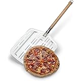 Hans Grill Pizza Peel PRO | Made for XL Pizza 12 inch + | Professional Restaurant Grade Perforated Metal Non-Stick Paddle for