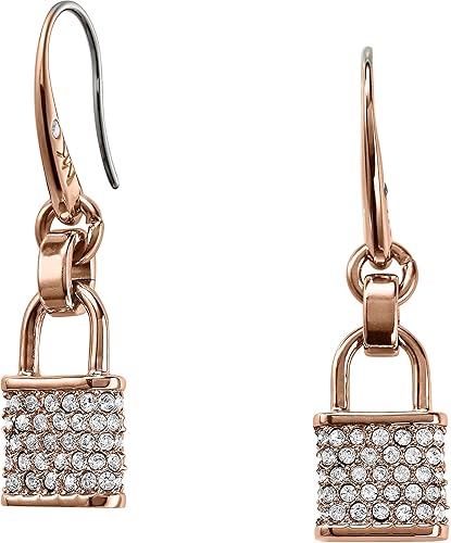 michael kors padlock earrings rose gold