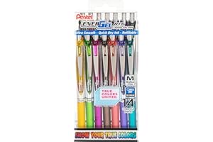 Pentel EnerGel RTX True Colors United (0.7mm) Medium Line, Assorted Ink, 14 Pack Box (BL77PC14MTCU)