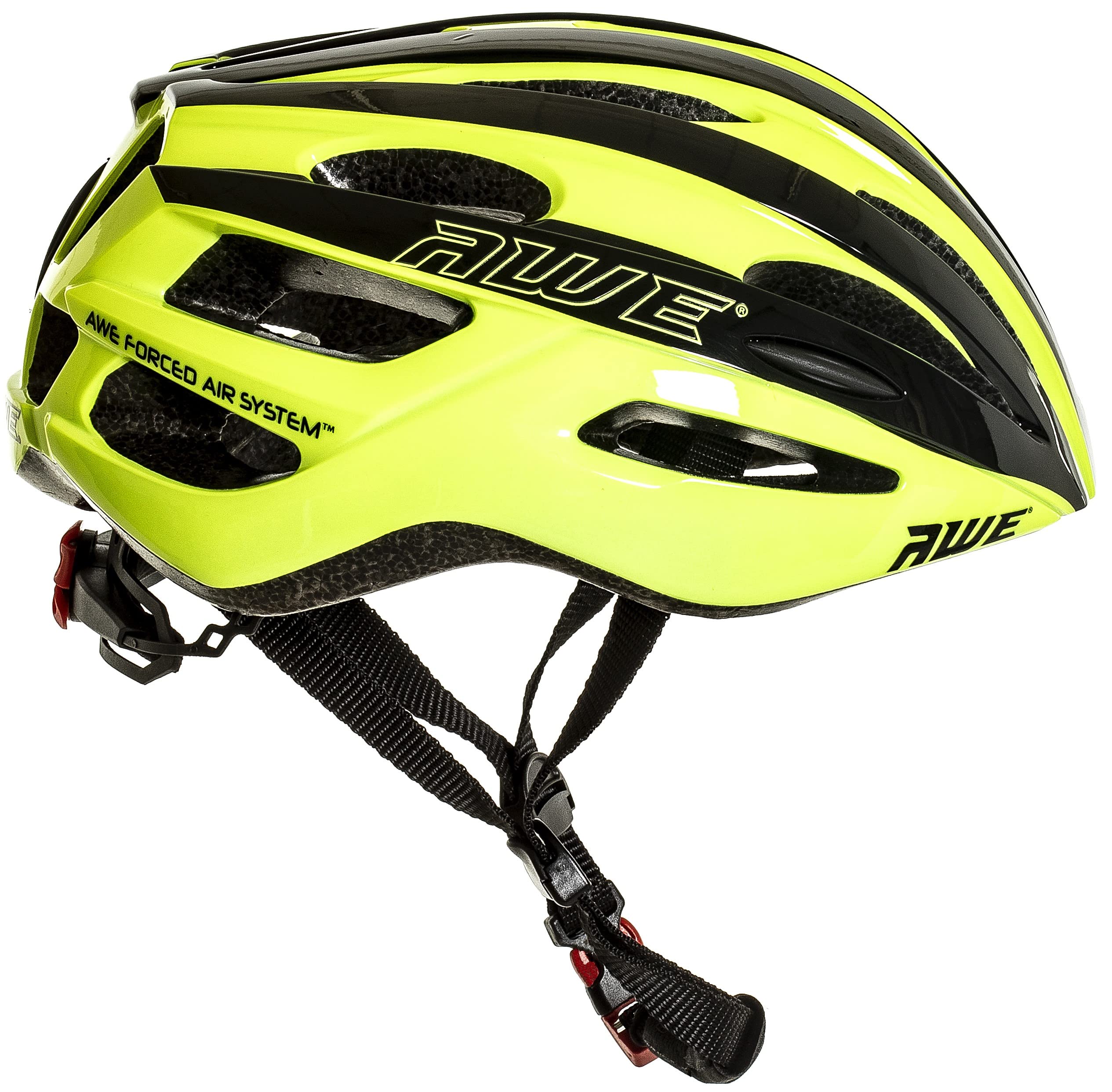 AWE® AWESprint™ In Mould Adult E-Bike/Bike Road Racing Helmet 55-58cm Black/Neon *FREE 5 YEAR CRASH REPLACEMENT*