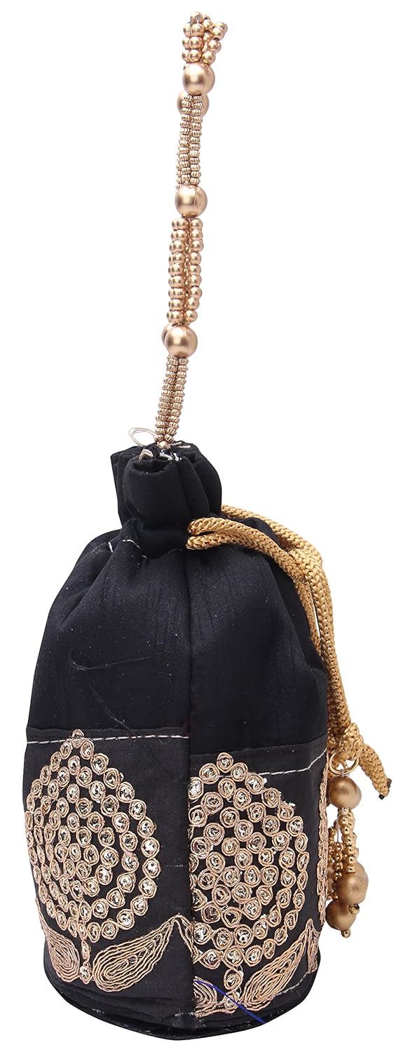 bombay haat women's potli (black,nn_39)