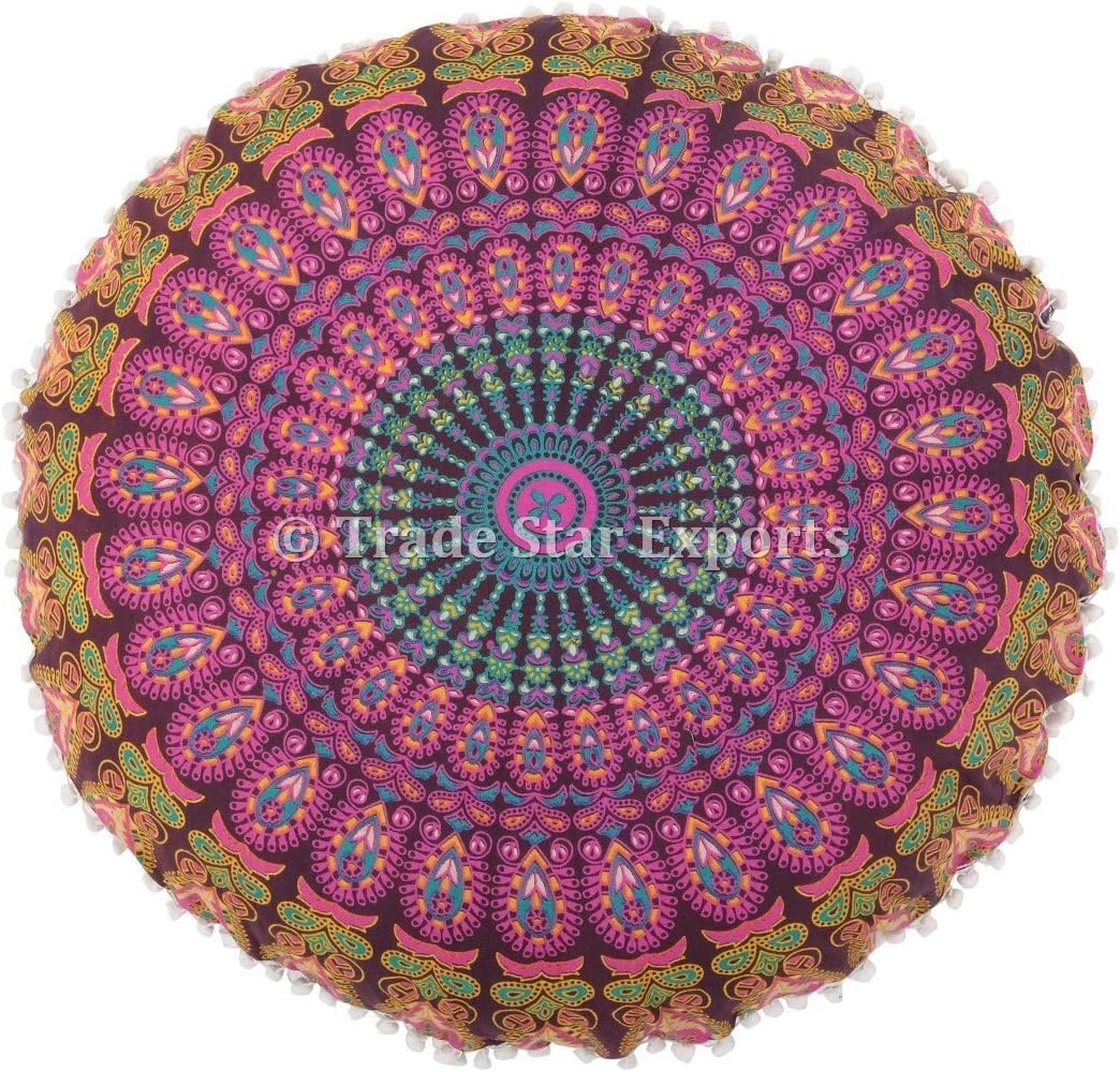 Amazon Com Trade Star Exports Large 32 Round Pillow Cover
