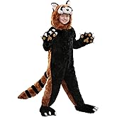Adorable Red Panda Kids Costume - One-Piece Jumpsuit for Animal Dress-Up & Halloween