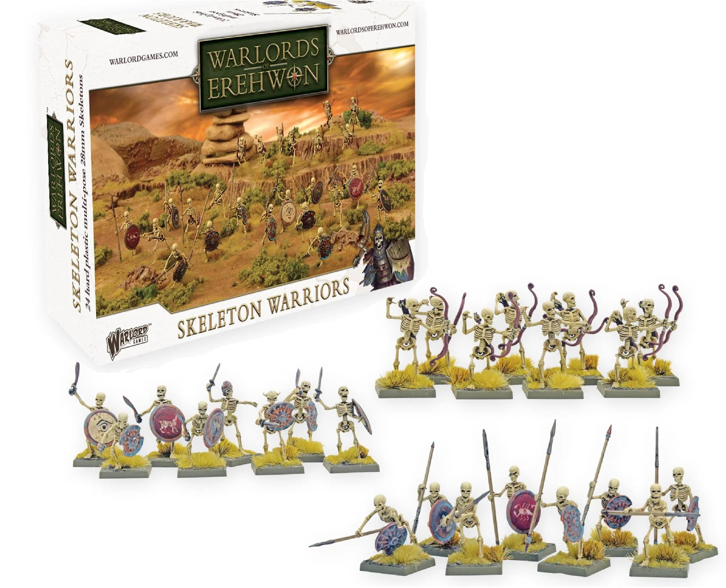 Warlord Games 28mm Plastic Undead Skeleton Warriors - Fantasy Wargaming/Tabletop Miniatures