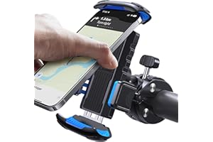 andobil Bike Phone Mount [Bumpy Road Friendly, Super Durable] Motorcycle Handlebar Cell Phone Clamp, Scooter Phone Clip for iPhone 15 14 13 12 11 Pro Max Samsung S23 S22 S21 All Phones