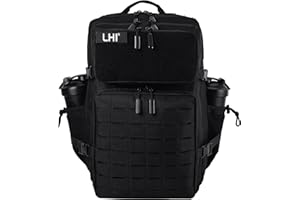 LHI Tactical Military Backpack for Men 25L/45L Large Molle Army Assault Pack 3 Day Hiking Rucksack With Bottle Holder