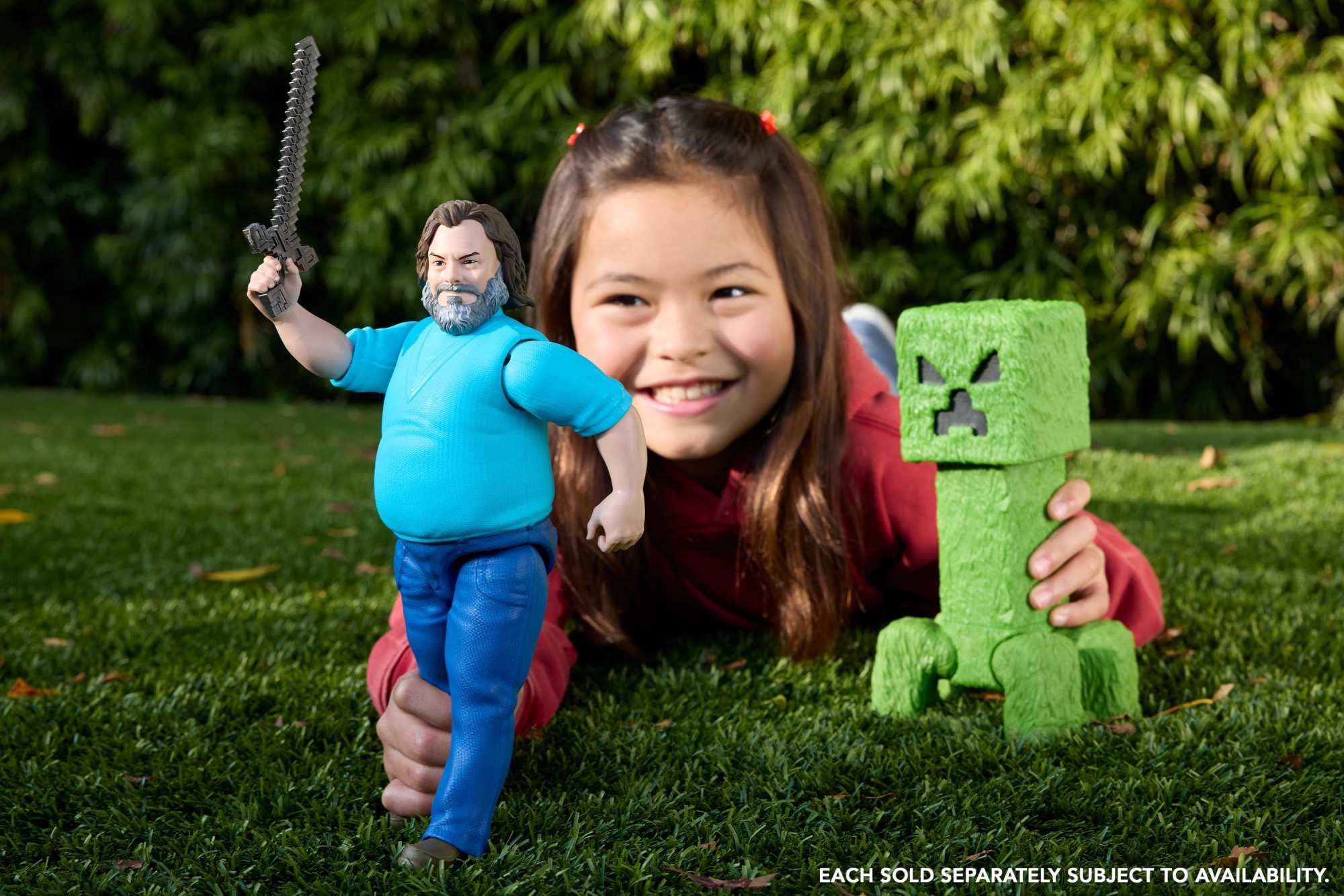 Mattel Minecraft Große Actionfiguren, 30 cm große, bewegliche Creeper-Sammelfigur, inspiriert von Ein Minecraft Film, JFR66, [Mehrfarbig] 2